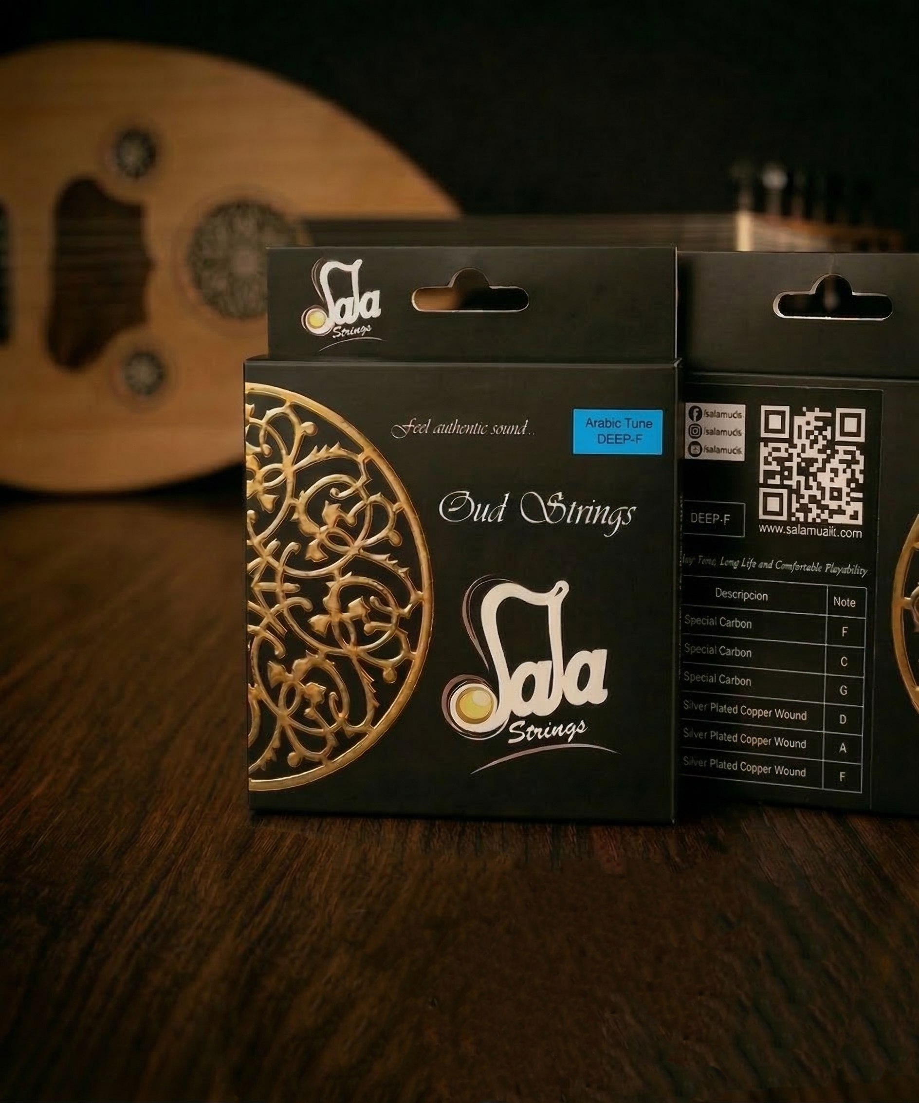 Cordes spéciales accordage FF pour oud arabe DEEP-F par Sala Strings