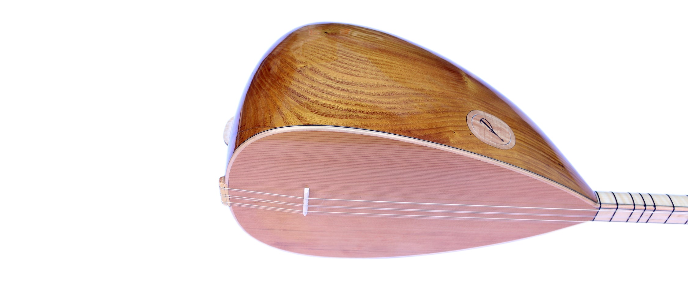 Kurzhals-Baglama DST-407S aus geschnitztem Maulbeer warmer lebhafter Türkklang
