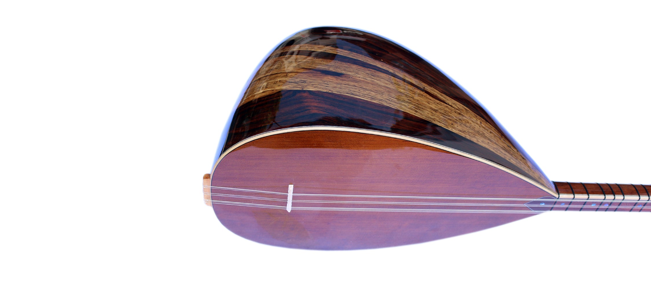 Langhals-Baglama OSL-5 aus brasilianischem Palisander und Zeder warmer tiefer Klang