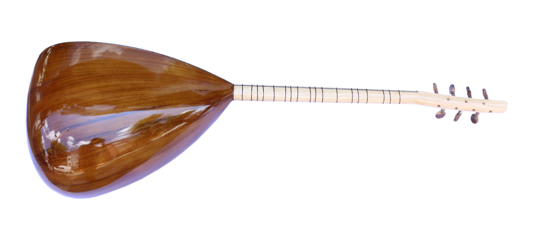 Baglama manche court mûrier ASK-306 fait main par Dest