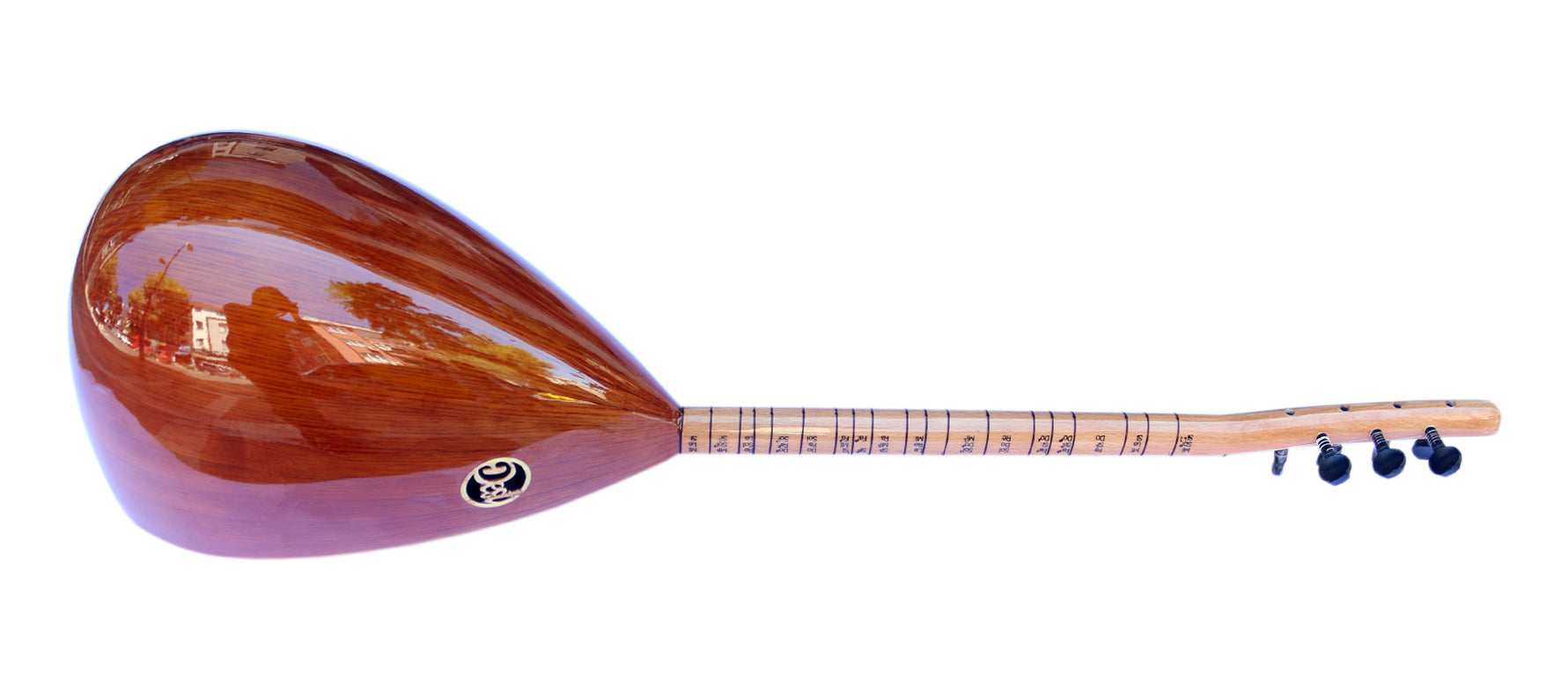 Baglama saz manche court ASK-111N fait main avec notes