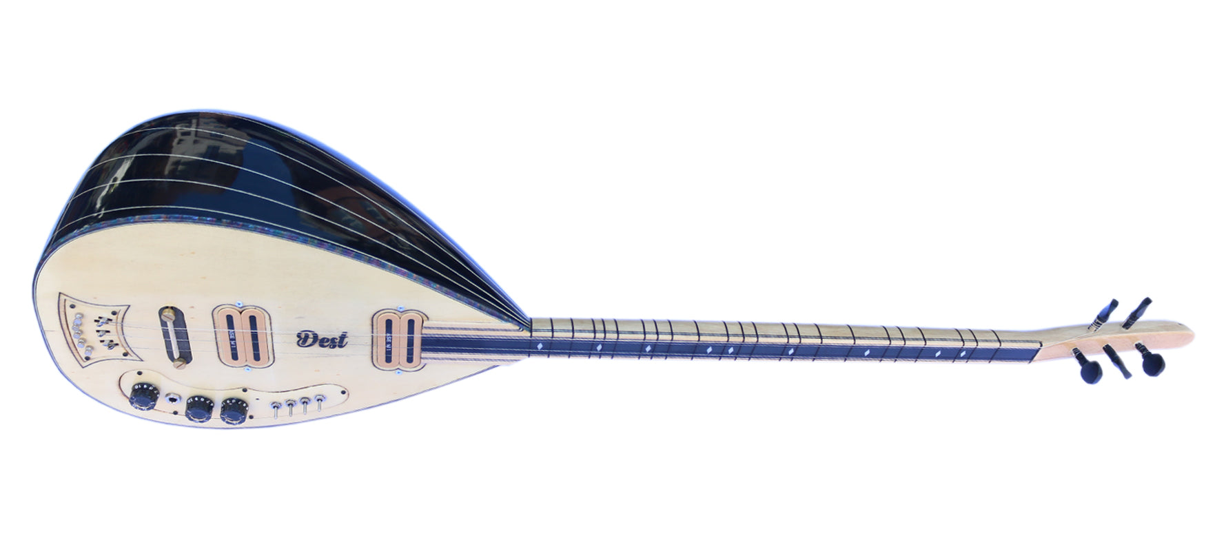 Baglama saz électrique professionnel à long manche ASEL-104 pour scène par Dest