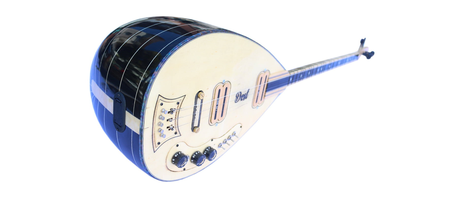 Baglama saz électrique à long manche fait main ASEL-104 par Dest
