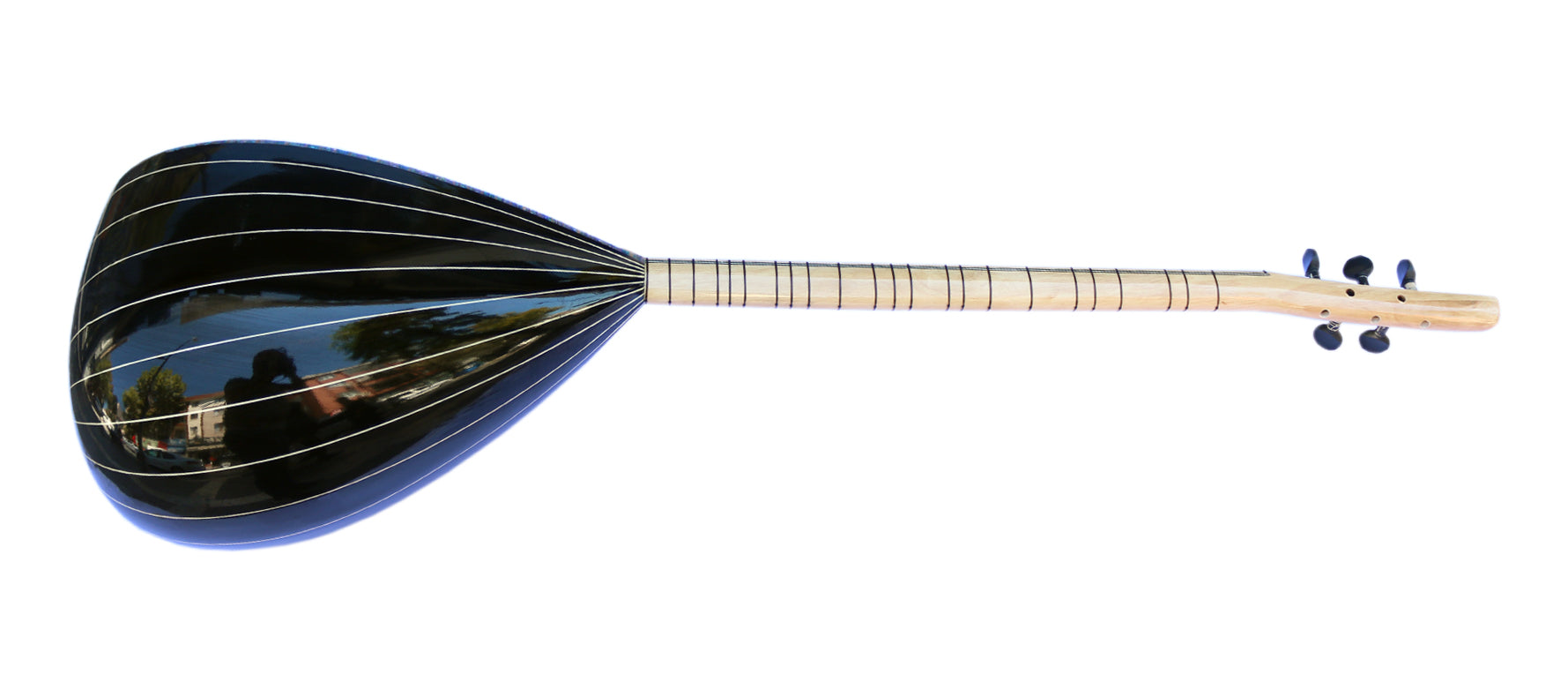 Baglama saz électrique à long manche fait main ASEL-104 par Dest