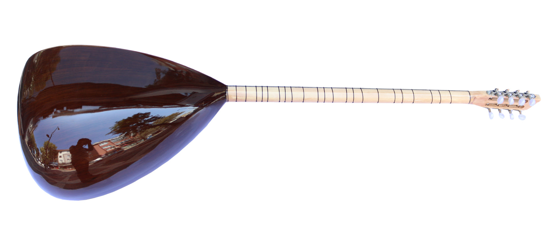 Baglama long manche noyer ASL-302G fait main par Dest