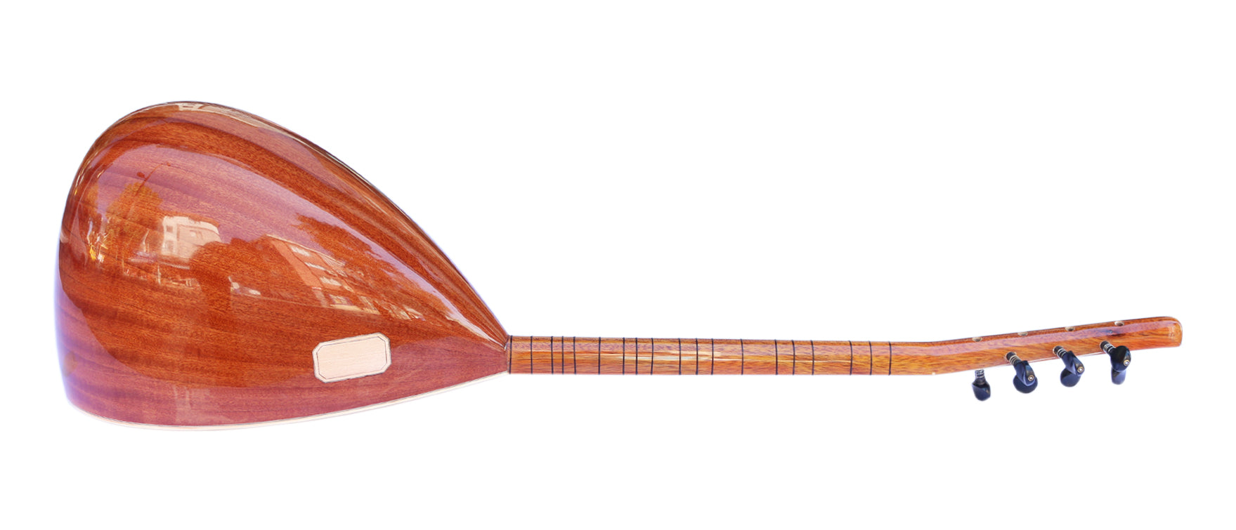 Baglama manche court acajou MSS-101 fait main par Sala Muzik