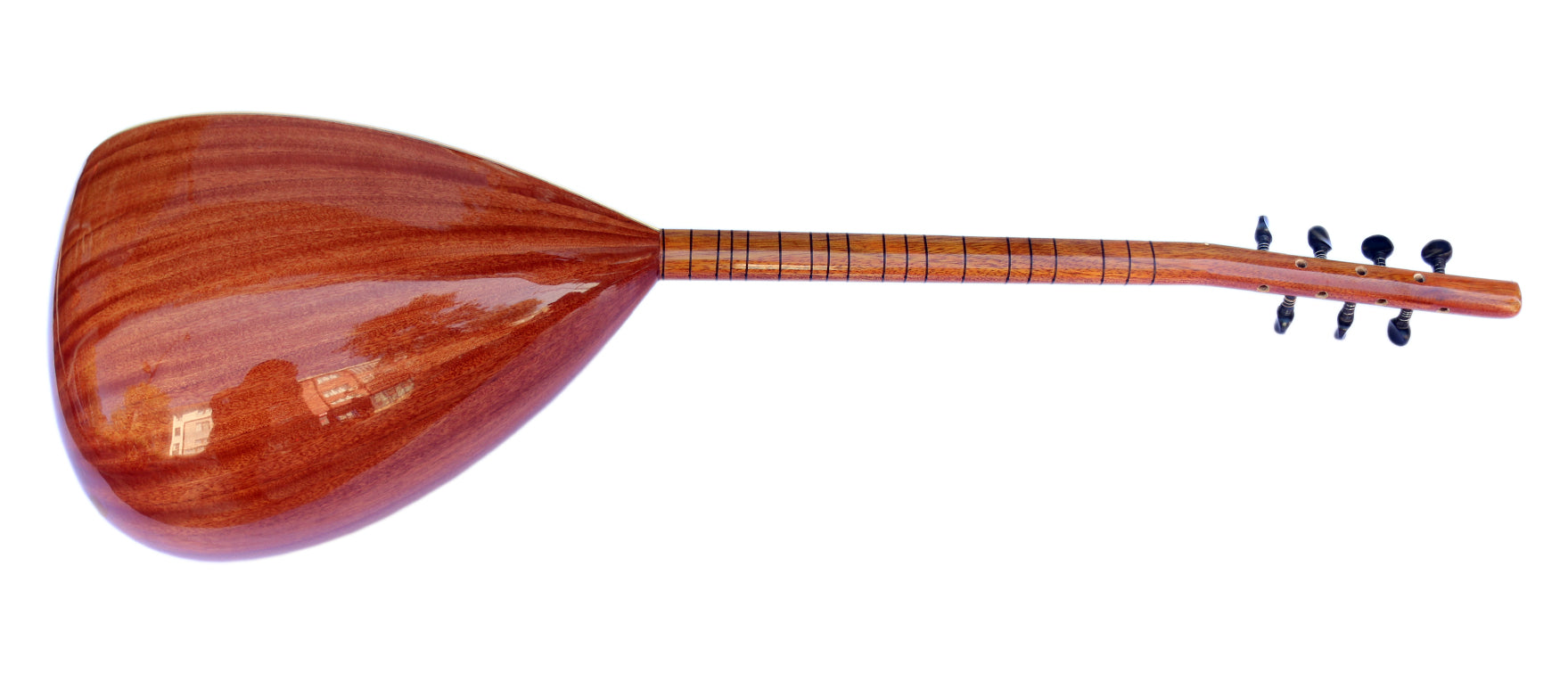 Baglama manche court acajou MSS-101 fait main par Sala Muzik