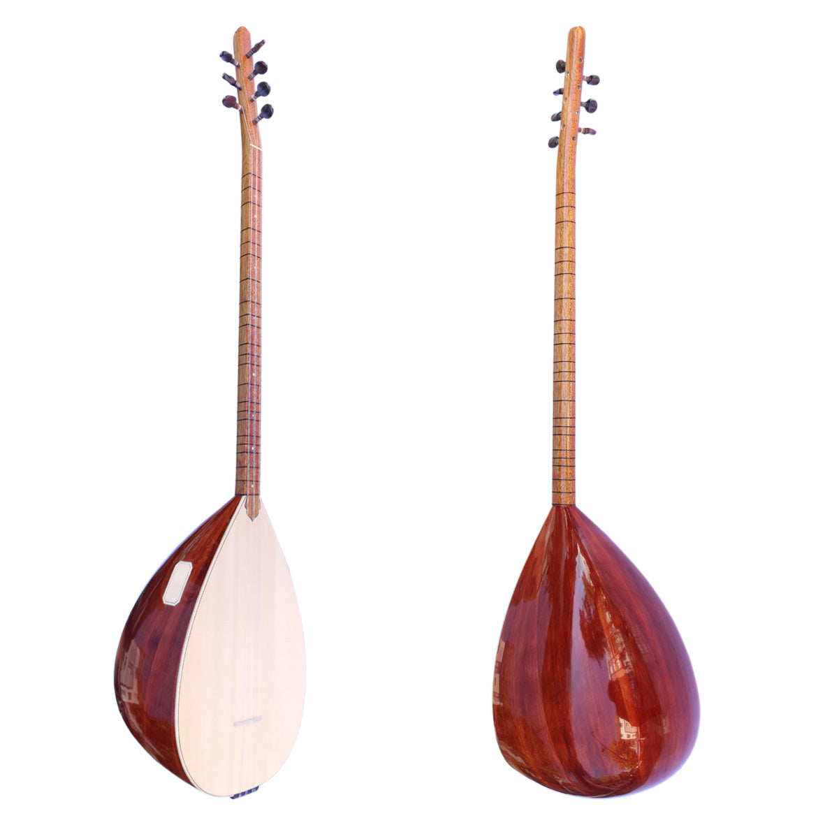 Baglama saz professionnel turc à long manche OSL-205 en genévrier avec table en épicéa Sala