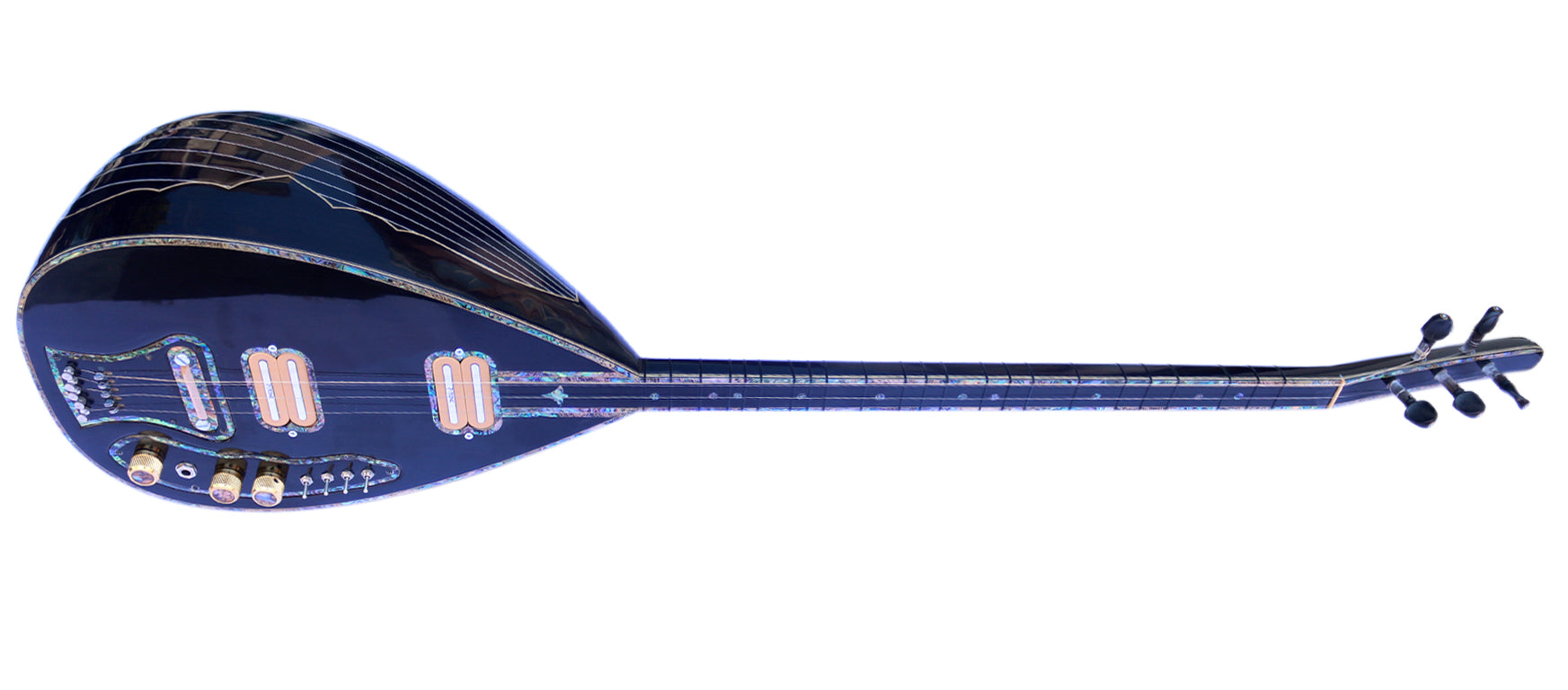 Professionelle elektrische Baglama Saz mit langem Hals und P•TONE-Tonabnehmern PI-4B