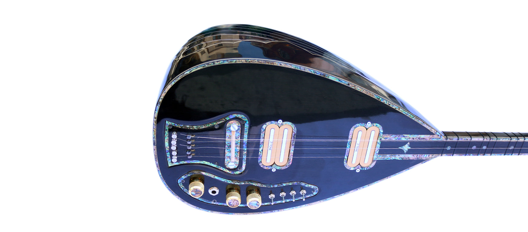 Professionelle elektrische Baglama Saz mit langem Hals und P•TONE-Tonabnehmern PI-4B