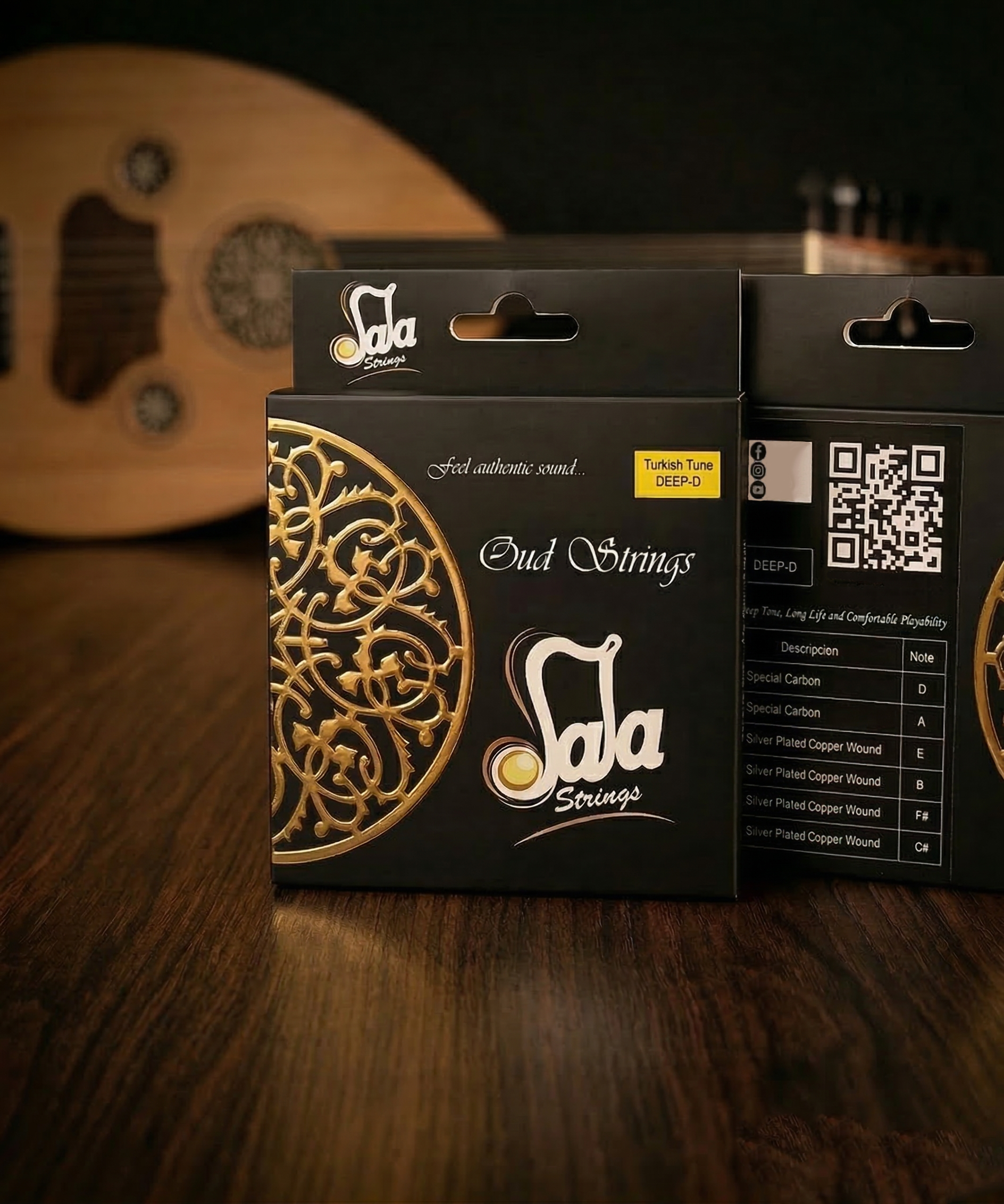 Cordes spéciales accordage D D pour oud turc DEEP-D par Sala Strings