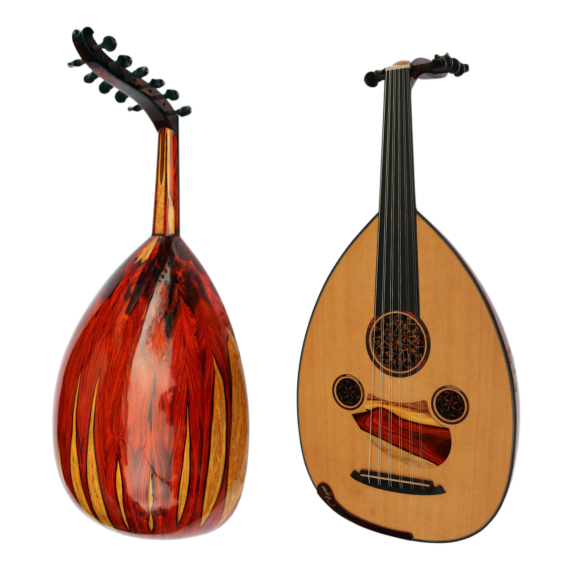 Handmade Arabic oud MRS-7 with cocobolo bowl and Canadian cedar face