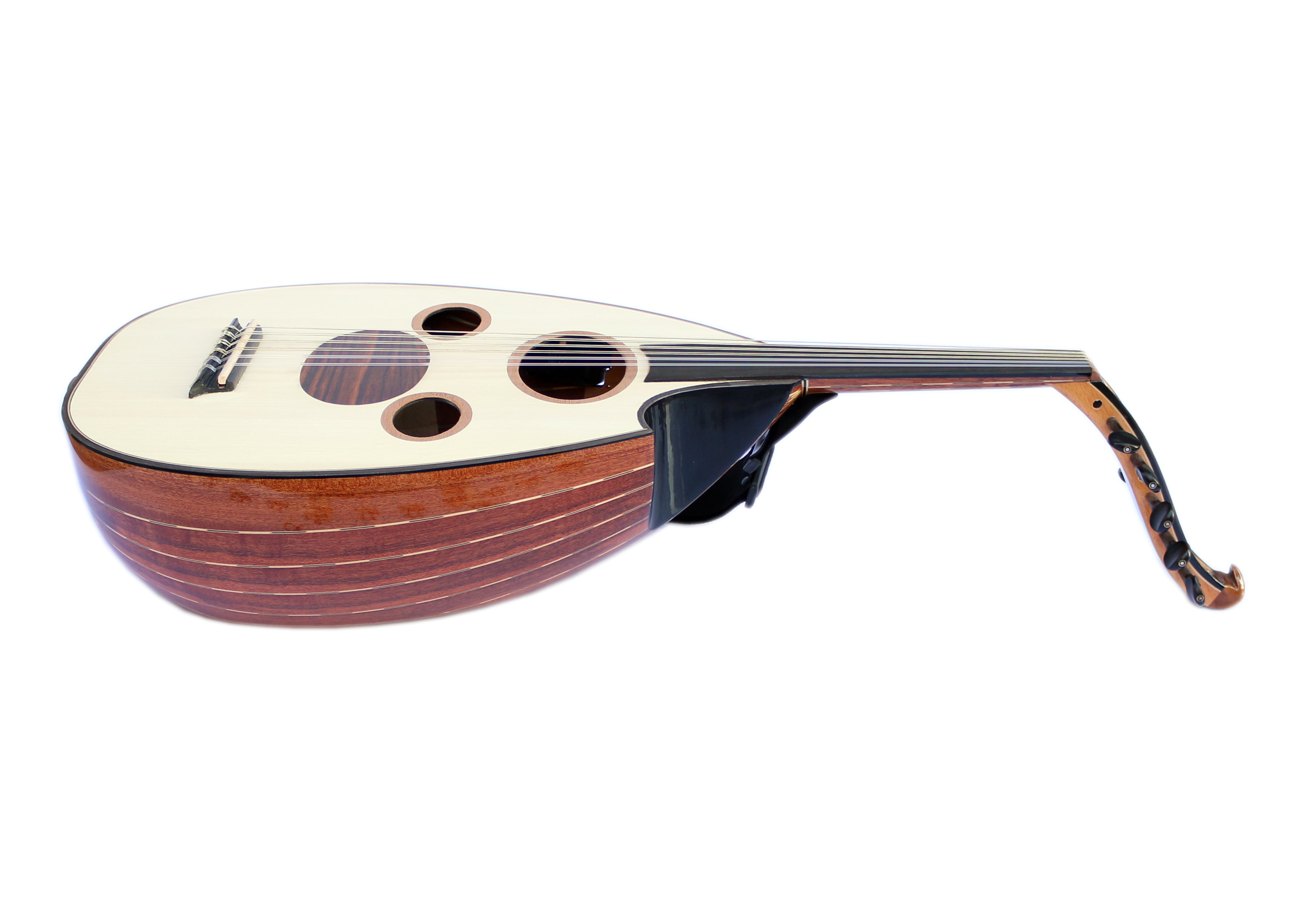 Mahogany and spruce Arabic electric oud AOH-6 by Sala Muzik