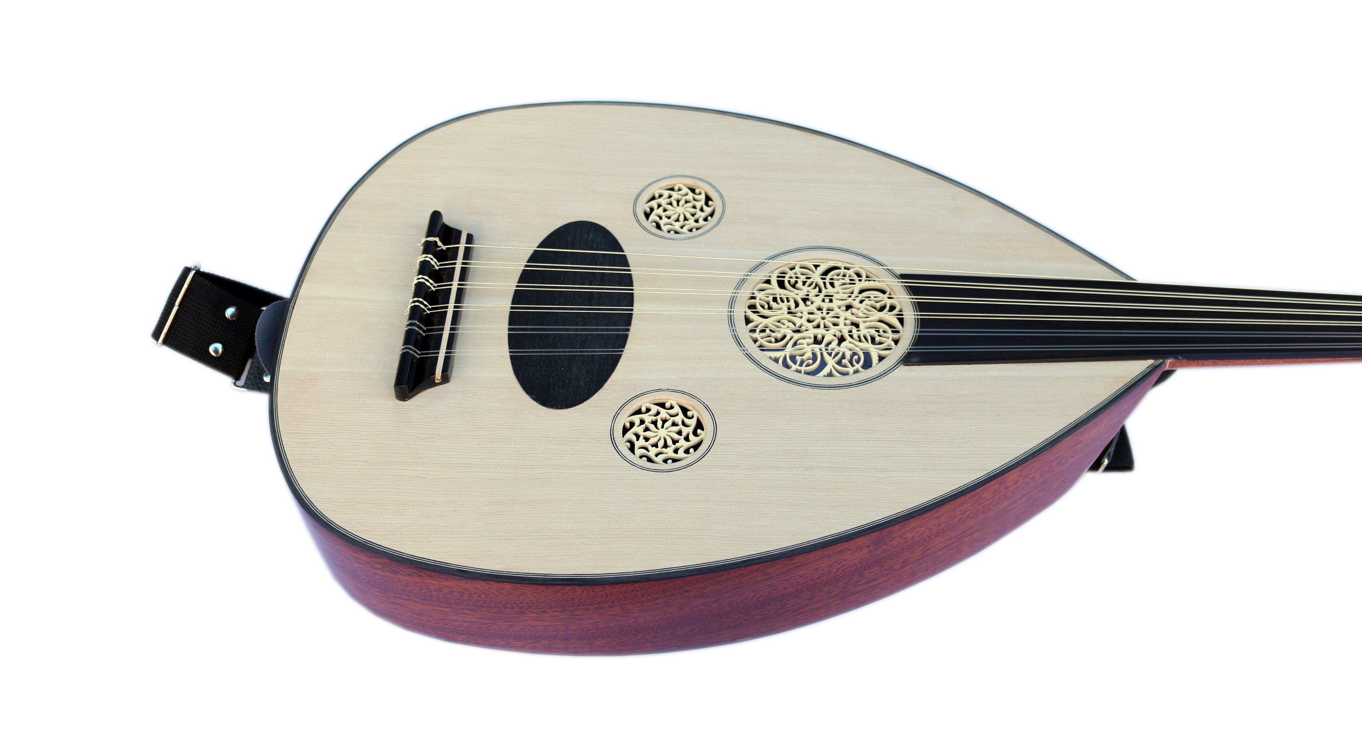 Oud électro-acoustique turc OUDE 5 avec micro et système égaliseur