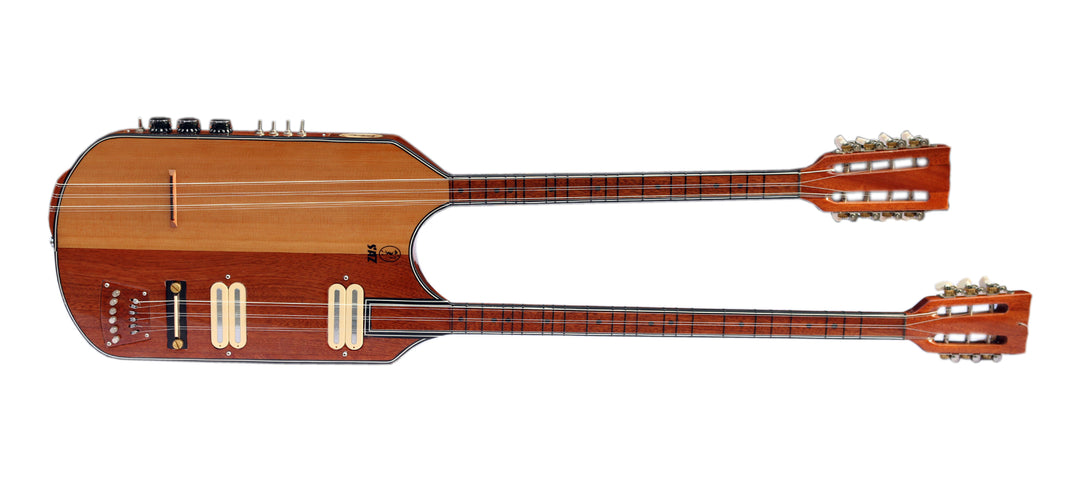 Double neck flat acoustic baglama and electric saz DBL-504 by Sala