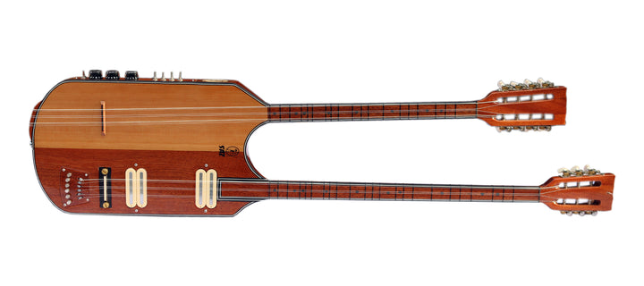 Double neck flat acoustic baglama and electric saz DBL-504 by Sala
