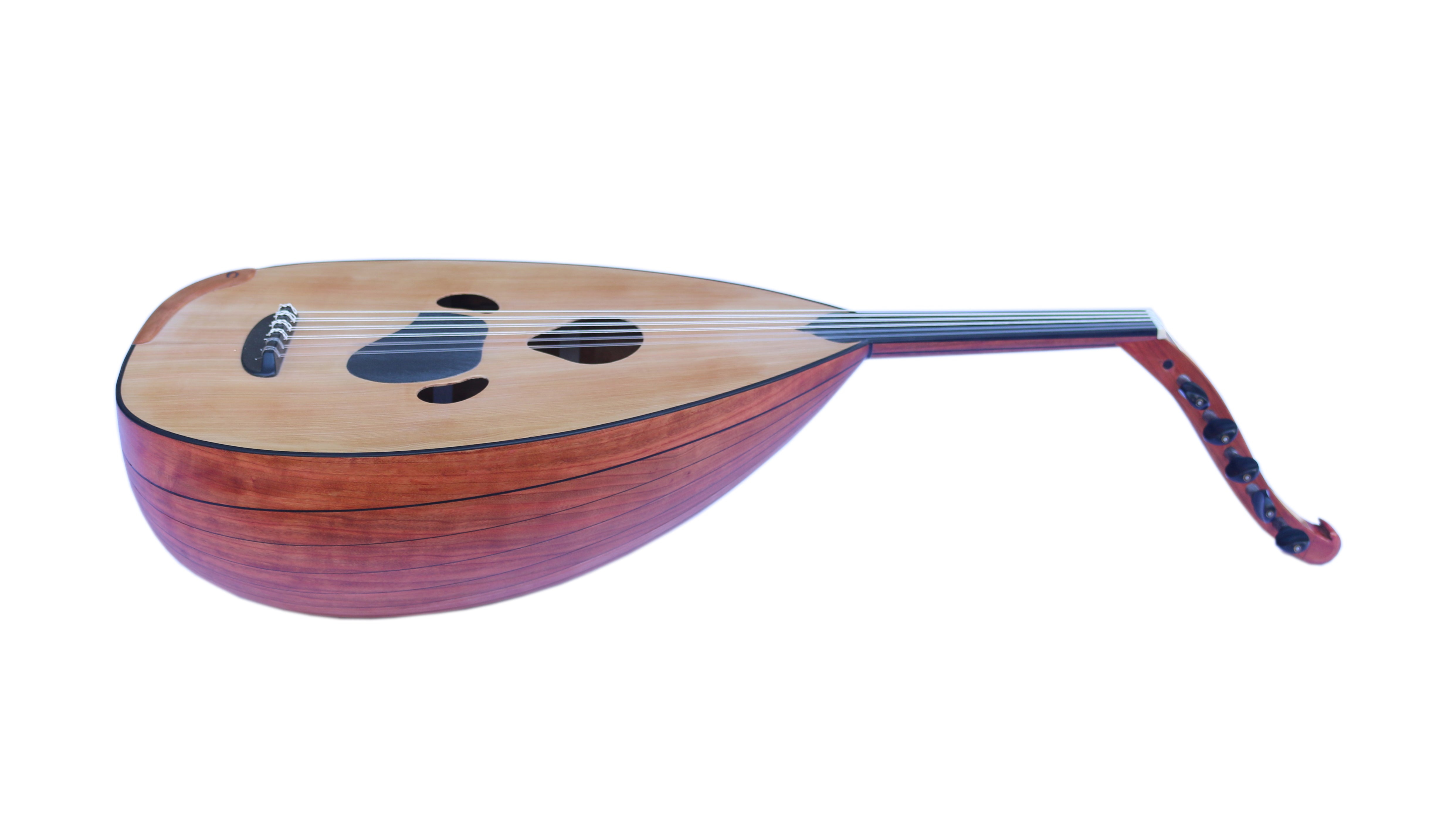 Oud arabe maestro MOUD-6 avec caisse en oléander massif et table en cèdre de Mehmet Caymaz