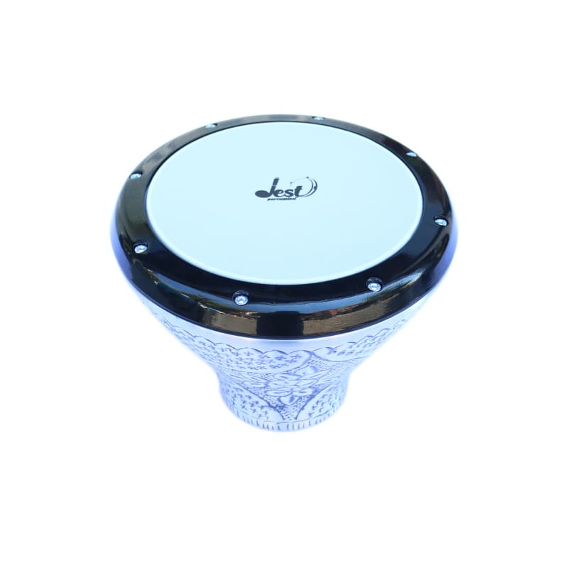 Dest Percussion doumbek plat portable FLT-302 avec peau 22cm et hauteur 21cm