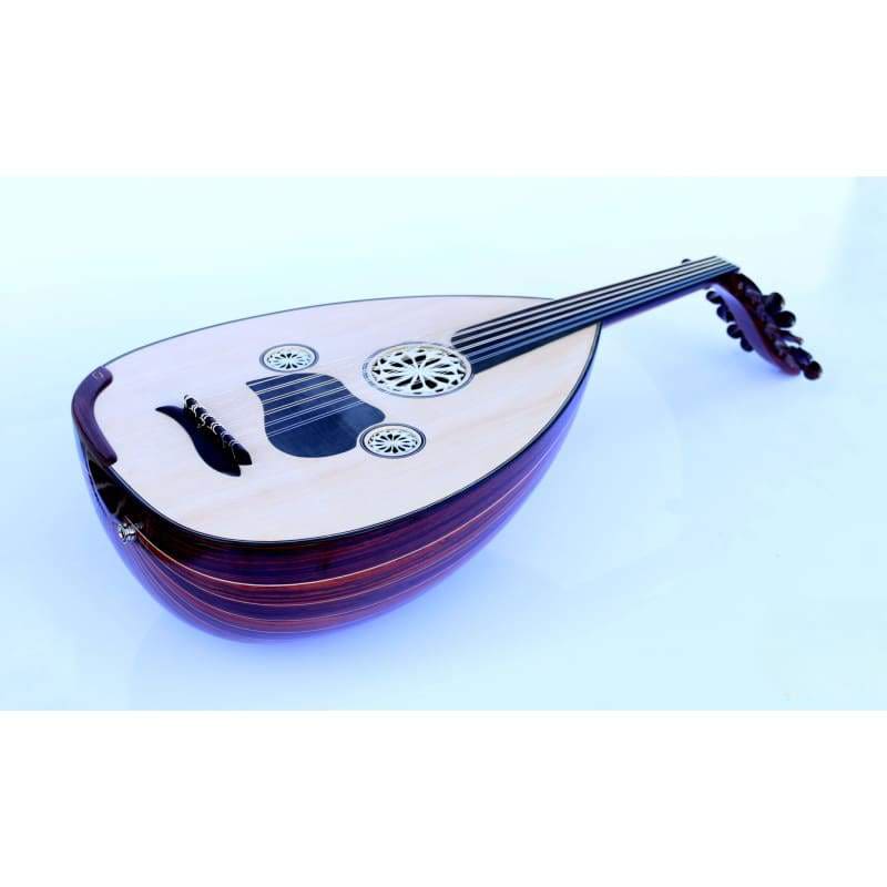 Oud turc CMO-402 de maître luthier Mehmet Caymaz avec plaque de protection en ébène