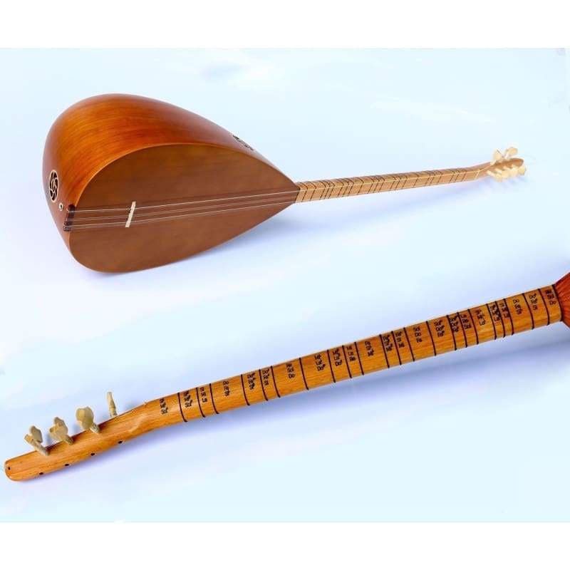 Baglama saz mástil largo ASL-112N con notas en el mástil para principiantes