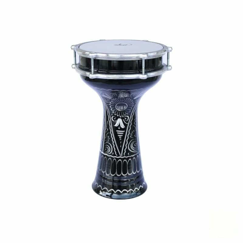 Darbouka turque solo DKD-222E par Dest Percussion avec corps en aluminium gravé