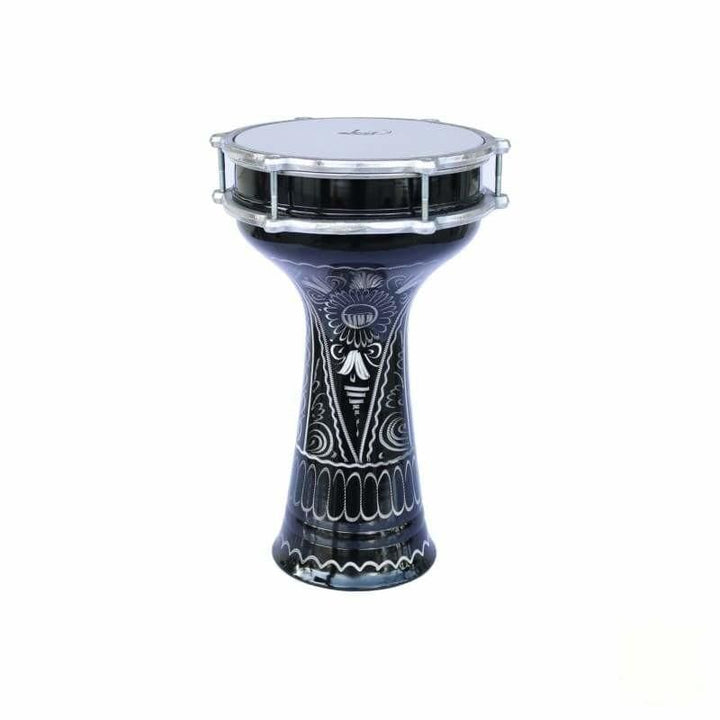 Turkish solo darbuka DKD-222E by Dest Percussion with engraved aluminum body
